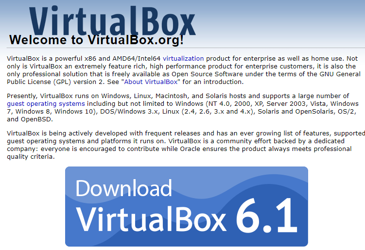 VirtualBox 다운로드